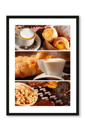 Sapori italiani, cappuccino e cioccolata con nocciole