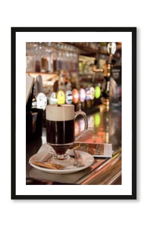 Irish coffee in Dublin pub