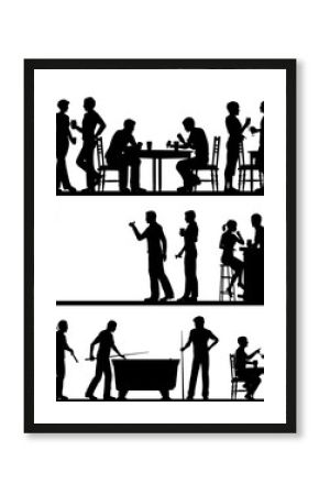 Pub game silhouettes