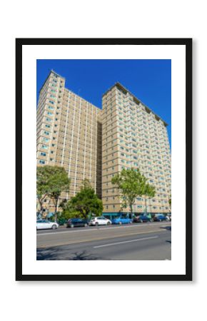 Housing commission building in Melbourne, Australia. Government provided accommodation for new migrants and low income families