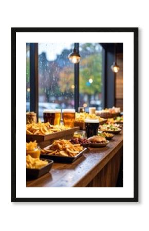 Restaurant bar food spread