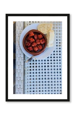 Traditional Spanish Chorizo Tapas with Bread