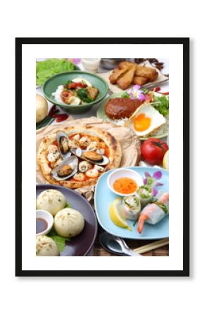 Various dishes of the world