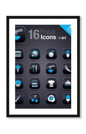 Black Squares - Food Icons