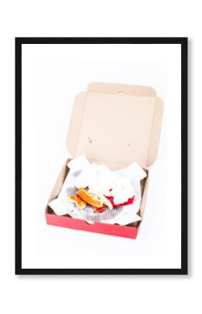 Dirty pizza box