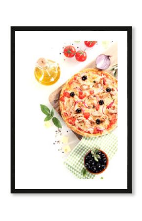 Pizza and ingredients