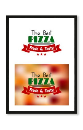 Fresh and tasty pizza label