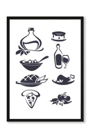 vector collection of Italian food
