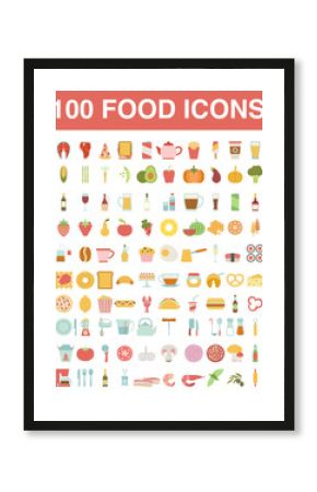 Large set of food and cooking icons