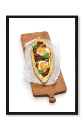 mince meat pide, traditional turkish pizza