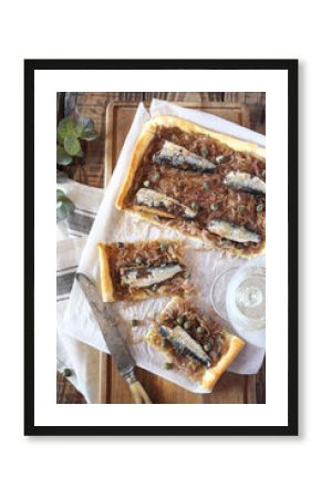 Pissaladiere, french onion pie and white wine