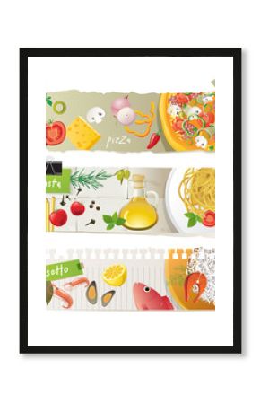 Italian cuisine dishes