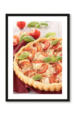tomato,cheese and basil tart