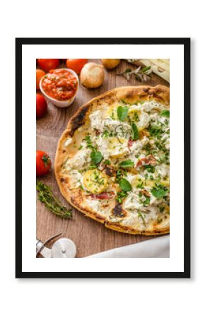 Pizza Bianco with Rosemary and Pancetta