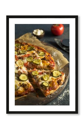 Homemade Fatty Hamburger Pizza