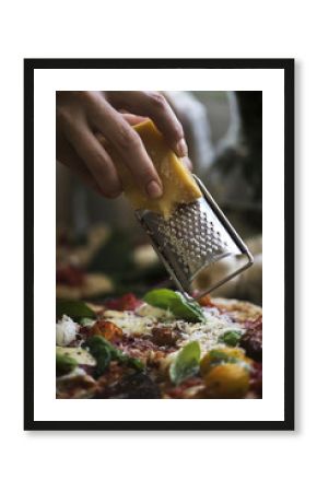Homemade pizza food photgraphy recipe idea