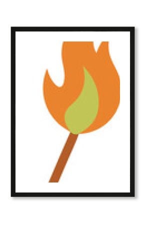 Flat color style and minimalist of a burning sage Vector illustration