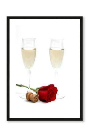 Champagne and rose