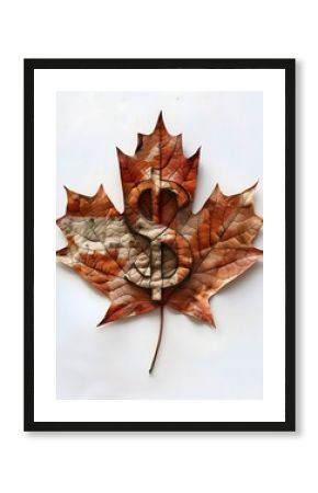 Maple Leaf Design with Integrated Canadian Dollar Symbol