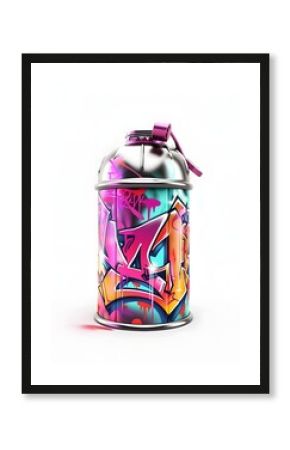 Vibrant 3D Graffiti-Inspired Options Icon with Cute Design on Isolated White Background