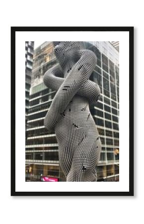 Modern urban sculpture abstract city art large-scale public installation contemporary design street concept