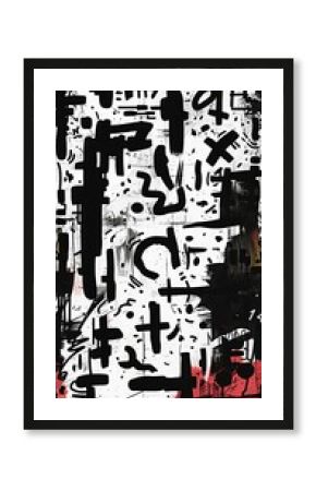 Captivating Monochromatic Graffiti Art Showcasing Intricate Marker Pen Strokes