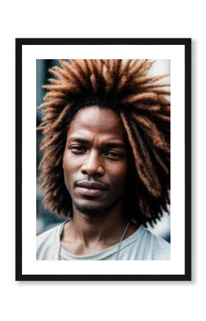 Soulful street performer's face captured in moment of musical passion, embodying urban culture and artistry.