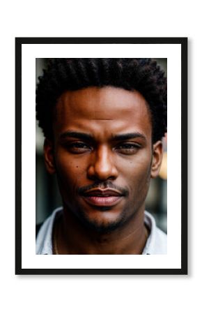 Soulful street performer's face captured in moment of musical passion, embodying urban culture and artistry.