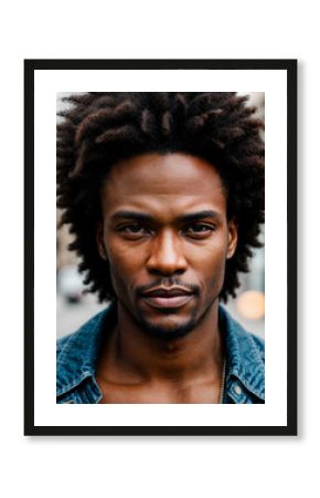 Soulful street performer's face captured in moment of musical passion, embodying urban culture and artistry.