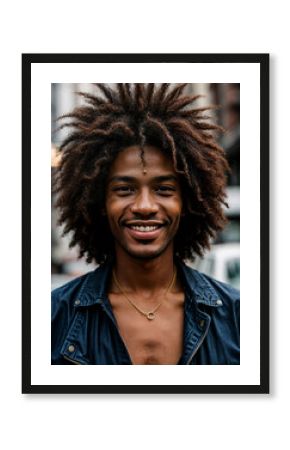 Soulful street performer's face captured in moment of musical passion, embodying urban culture and artistry.