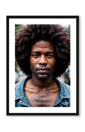 Soulful street performer's face captured in moment of musical passion, embodying urban culture and artistry.