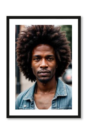 Soulful street performer's face captured in moment of musical passion, embodying urban culture and artistry.