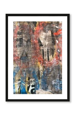 Colorful peeling posters distressed paper texture graffiti detail urban decay wallpaper background street-art 