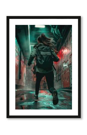 Nighttime Urban Explorer: A Journey through the Neon-Lit City Streets