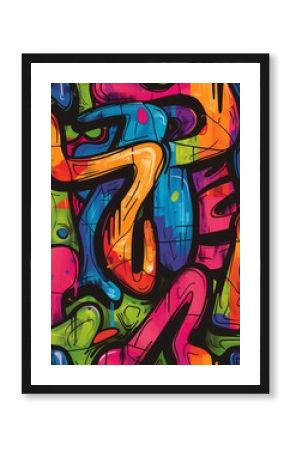 Graffiti colorful poster