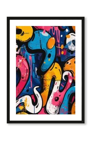 graffiti  colorful print