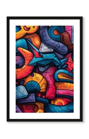 Graffiti colorful poster
