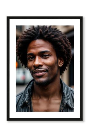 Soulful street performer's face captured in moment of musical passion, embodying urban culture and artistry.