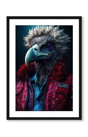 Edgy Vulture Street Art