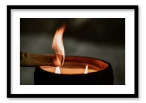 Palo santo and candle