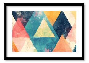 Abstract boho wallpaper, geometric pattern, light background theme