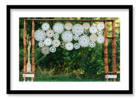 Wedding boho decorated photozone