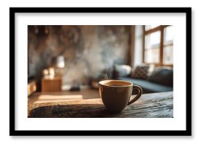 artistic coffee corner, in a modern boho living room