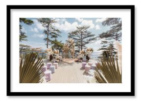 Luxurious wedding ceremony in boho style