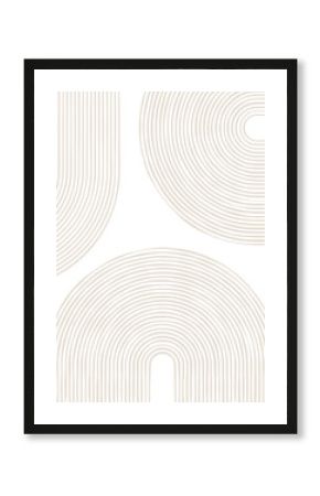 An abstract mid century style minimal art print