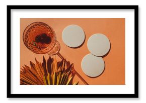 Tropical, boho paper coaster Mock-up
