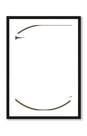 Aesthetic frame with stars. Minimal y2k outline graphic design with sparkles. Abstract arches borders. Trendy boho geometric template.