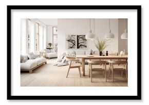 Scandinavian living room style characterized