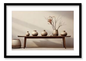 The stylish boho compostion at living room interior
