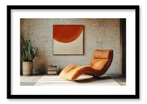 Chic home decor, boho terracotta wall art, abstract geometric design